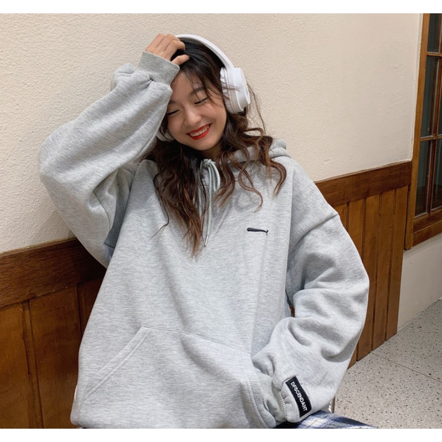 HOODIE |  Áo Hoodie Trơn Nam Nữ Form Rộng 2 Màu Cam Xám Vải Nỉ Dày Dặn 2 Lớp Không Xù Unisex Ulzzang | WebRaoVat - webraovat.net.vn