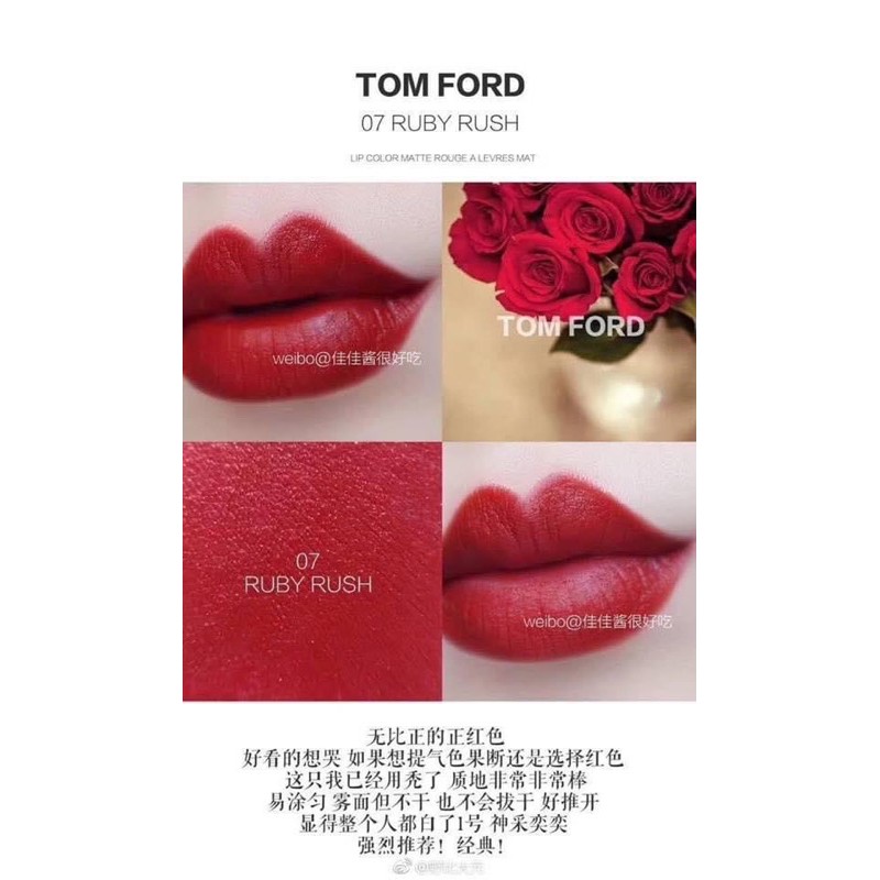 Son đỏ TF Ruby Rush 07 đẳng cấp mọi thời đại | BigBuy360 - bigbuy360.vn