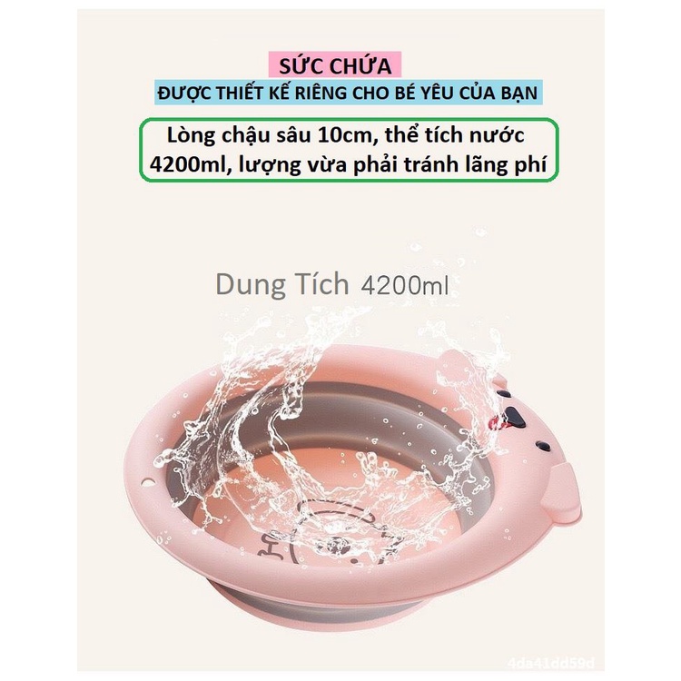 Chậu rửa mặt nhựa gấp gọn hình chó dễ thương tiện lợi