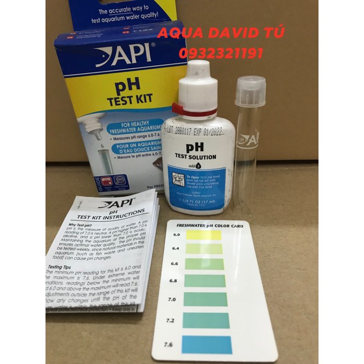 API pH Test Kit kiểm tra pH nước bể cá