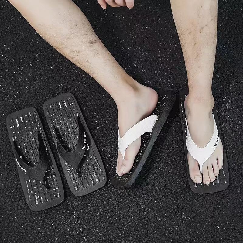 Dép xỏ ngón kẹp nam hình bàn phím đúc siêu nhẹ êm ái chắc chắn dẻo dai thời trang cao cấp