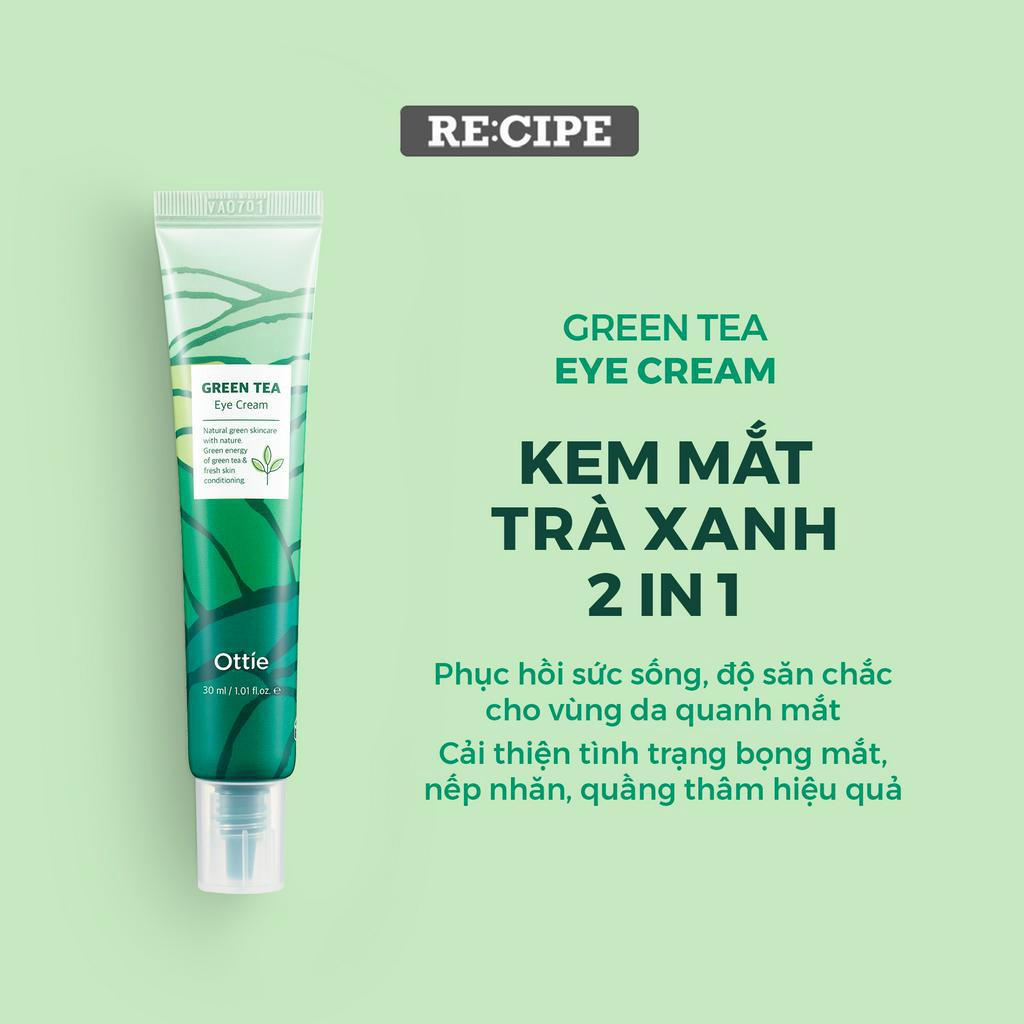 Bộ 7 Sản Phẩm Chăm Sóc Và Dưỡng Ẩm Da Toàn Diện Trà Xanh Ottie Green Tea Super Skincare Set 7 Sản Phẩm