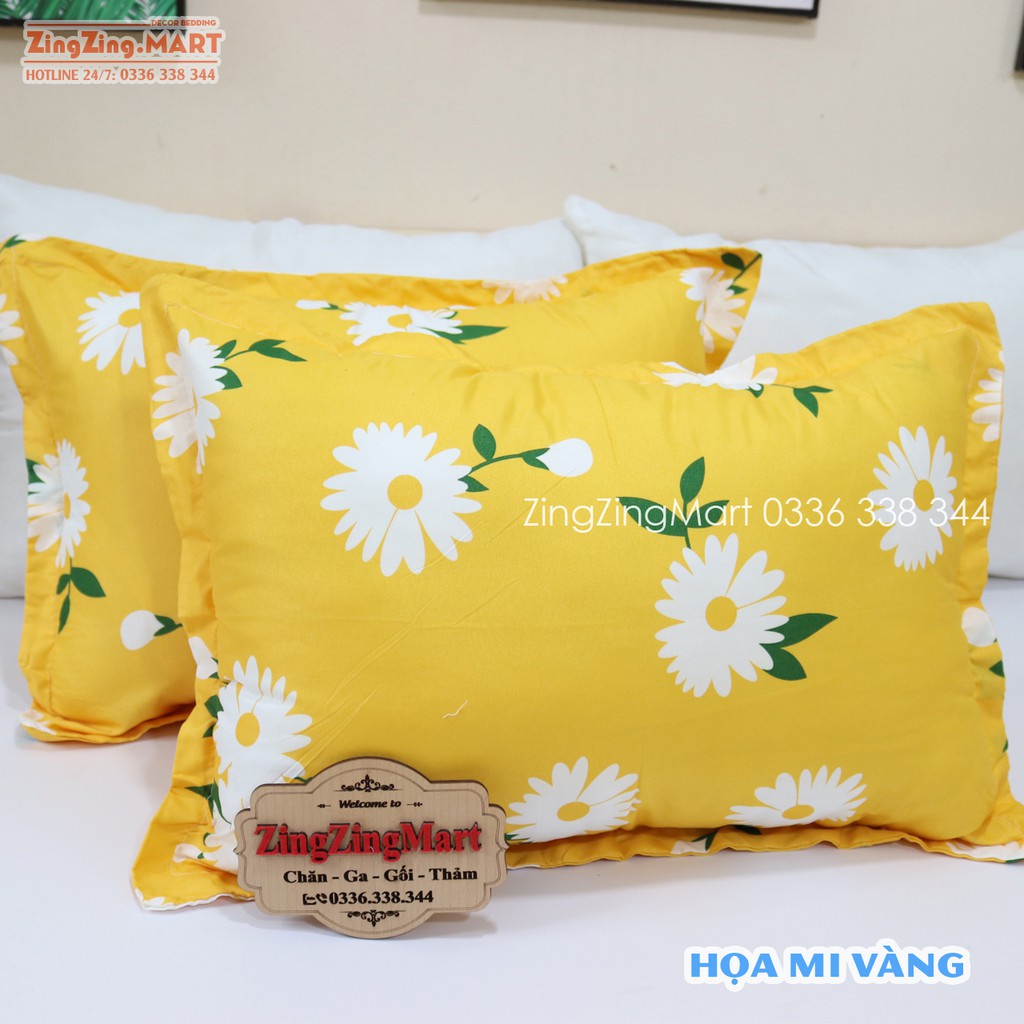 (Siêu Giảm Giá) Bộ Vỏ Gối Nằm cotton Kích Thước 45x65cm (Được chọn mẫu)