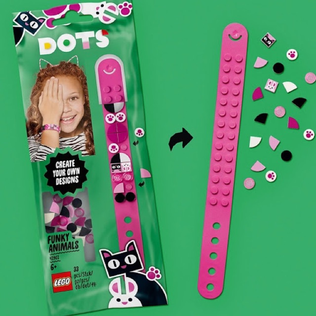 Lego UNIK BRICK DOTS 41901 Funky Animals Bracelet Vòng tay động vật vui nhộn chính hãng .