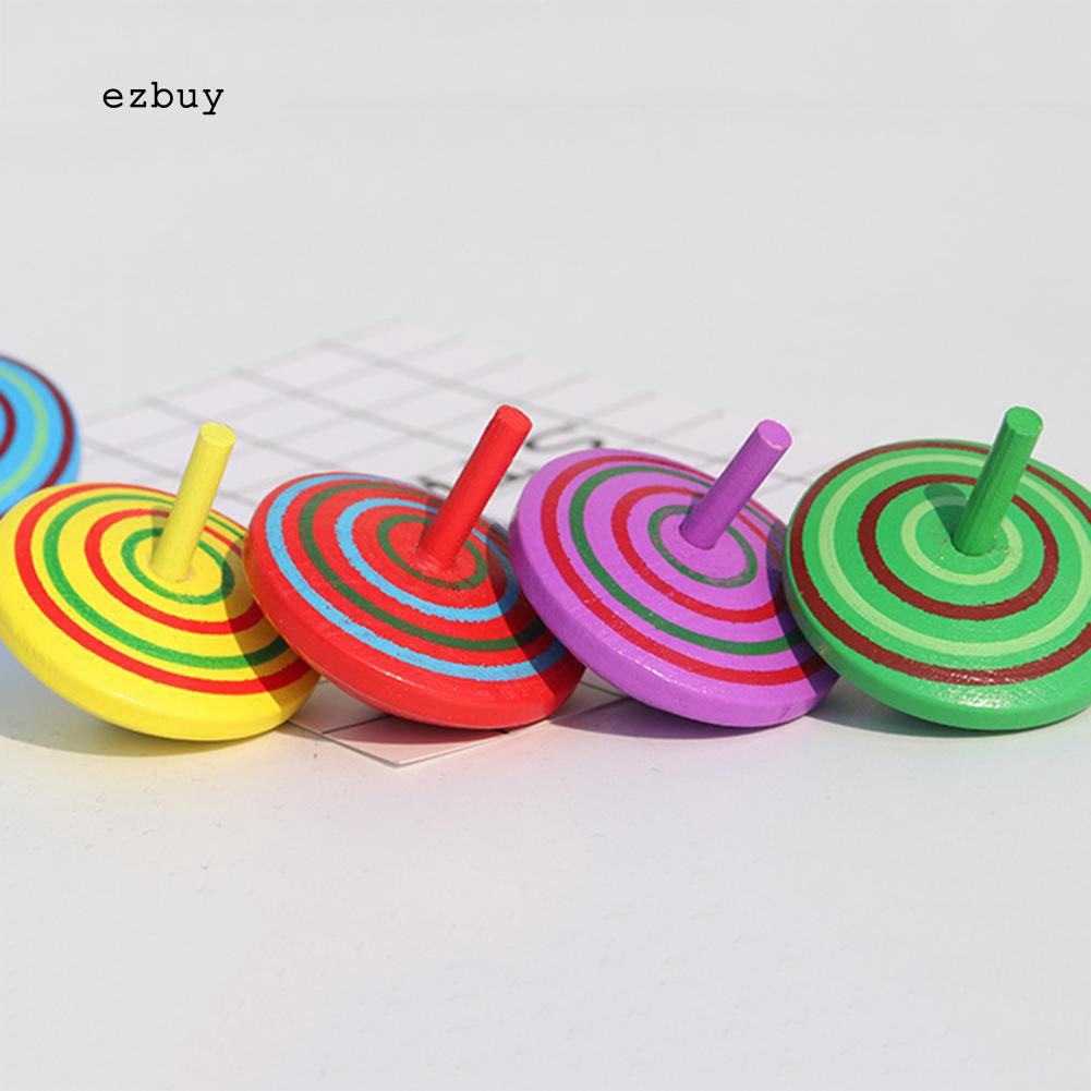 Con quay đồ chơi bằng gỗ nhiều màu sắc giúp giảm căng thẳng