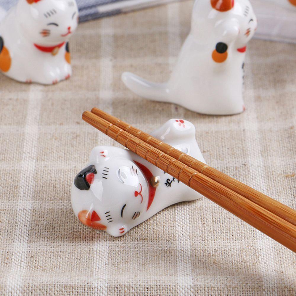 YANN1 Japanese Chopsticks Holder Storage Spoon Fork Rest Luck Japan Cutlery Stand