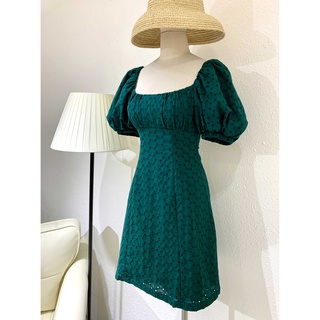 Goût de jun - đầm nữ ngắn cổ vuông tay bông - evelyn dress