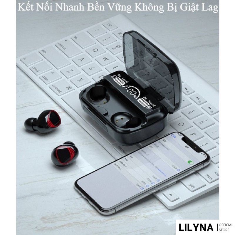 Tai Nghe Bluetooth M10 Phiên Bản Pro Nâng Cấp Pin Trâu 3000mah, Nút Cảm Ứng, Màn Hình Led Gaming, Chống Nước Chống Ồn