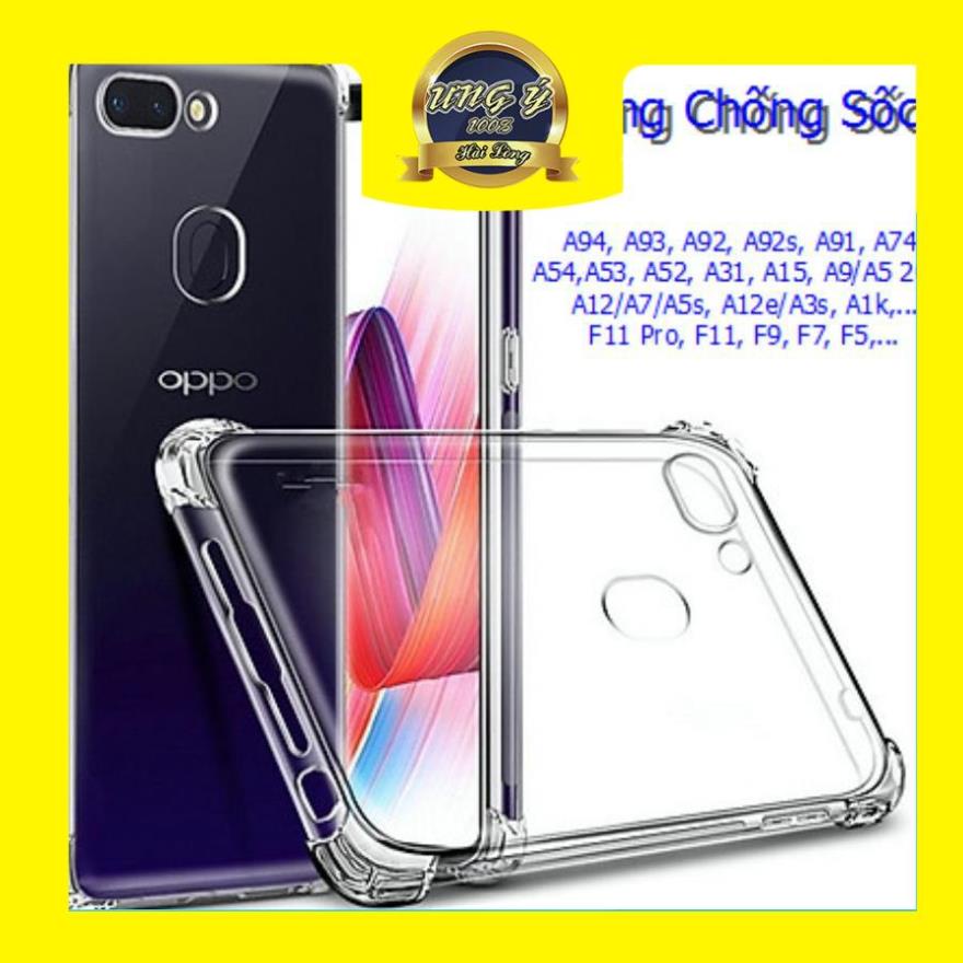 Ốp Lưng Dẻo Trong Chống Sốc Oppo A95 A94 A93 A92 A92s A91 A74 A55 A54 A53 A52 A31 A16 A15 A12 A12e A7 A5s F11 Pro F9 F7