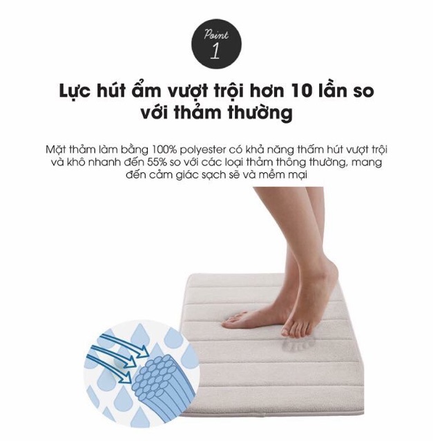 Thảm chùi chân Lock&lock size S- M-L