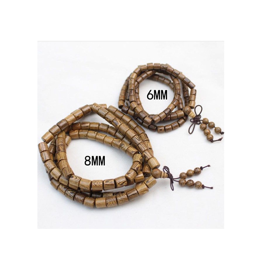 Vòng tay 108 hạt gỗ cánh gà phong cách phật giáo