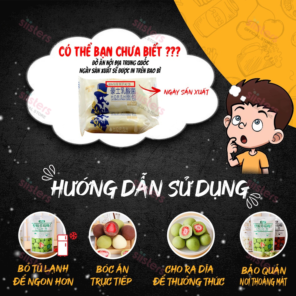 Socola bọc dâu tây sấy khô giòn thơm ngon gói 60 gram nhiều hương vị