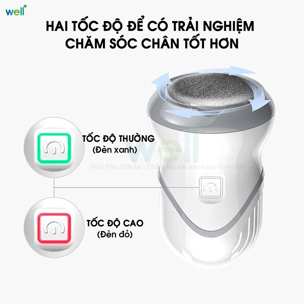 Máy Chà Gót Chân, Tẩy Da chết Gót Chân 2 Tốc Độ Tuỳ Chỉnh, Chăm Sóc Bàn Chân Chuyên Nghiệp Chuẩn Spa