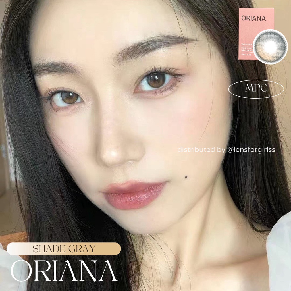 Kính áp tròng hiệu ứng phủ bóng hot trend Oriana Shade Gray chính hãng Isha Made in Korea | Hsd 6 tháng  Lens cận