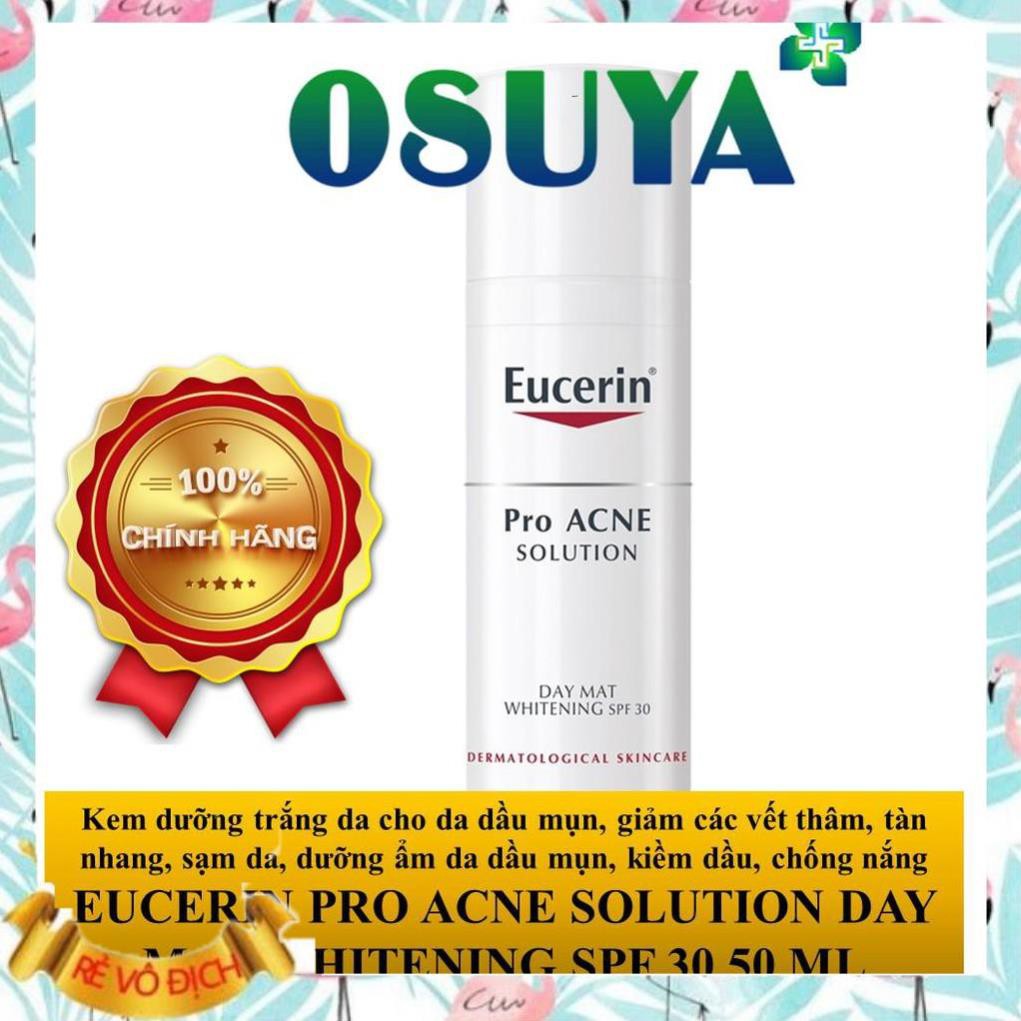 Kem Dưỡng Trắng Da, Chống Nắng, Ngừa Mụn - EUCERIN PRO ACNE SOLUTION DAY MAT WHITENING SPF 30 50 ML