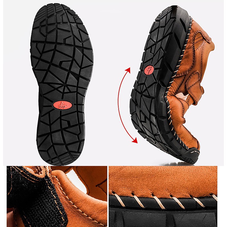 Large size 38-48 Fashion Good summer men's shoes Breathable cowhide shoes Cowhide waterproof waterproof