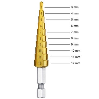 Bộ 3 mũi khoan HSS Titanium