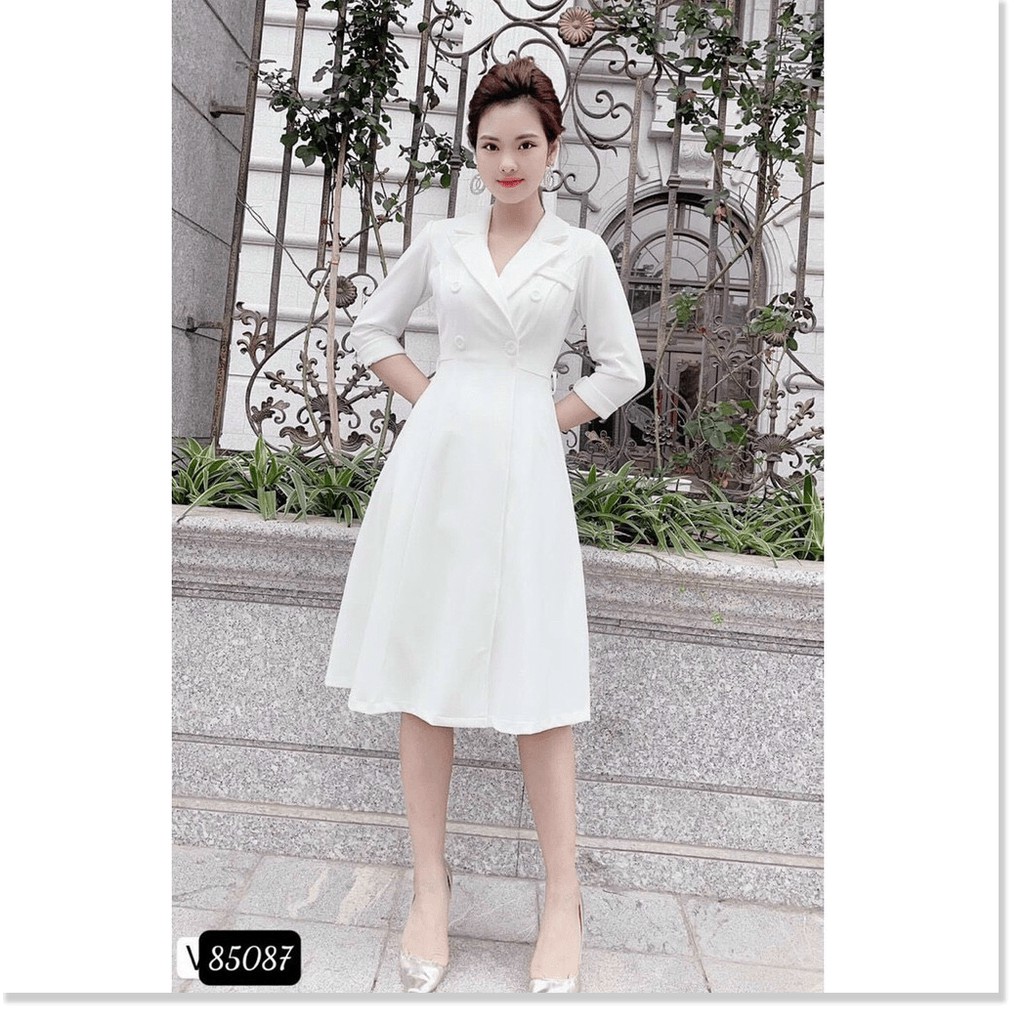 ĐẦM XOÈ TRẮNG VINTAGE SANG TRỌNG XINH XẮN , CHO CÁC NÀNG/ CÓ ĐỦ SIZE LANA FASHION