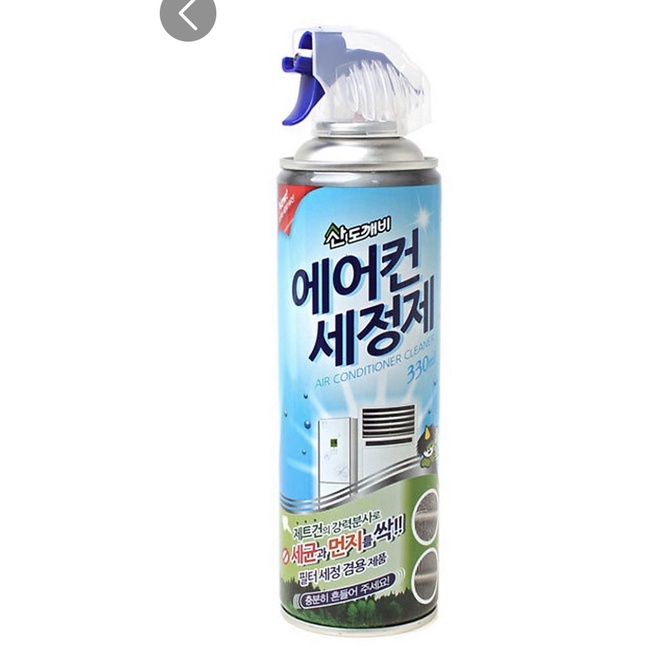 Bình xịt vệ sinh điều hòa / máy lạnh & các loại quạt thông gió Hàn Quốc Sandokkaebi 330ml