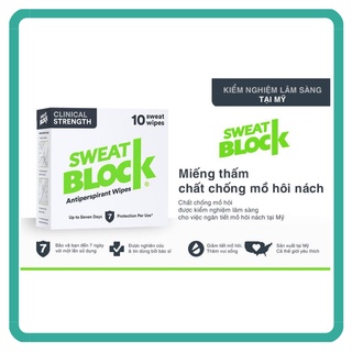 Thanh Lý Hết Date Gói Ngăn Khử Mùi SweatBlock - Siêu Phẩm Hỗ Trợ Trị Hôi Nách Số 1 Tại Mỹ - Độc Quyền Tại VN
