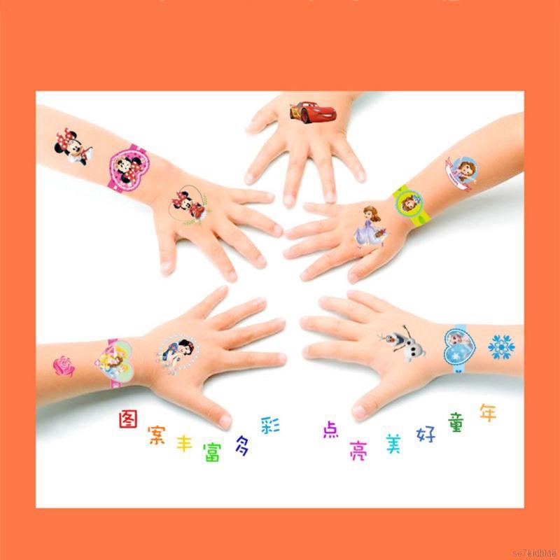 ▫️KIDBLUE▫️ Korean Kids Waterproof Temporary Fake Tattoos Children's Cute Cartoons Colorful Stickers