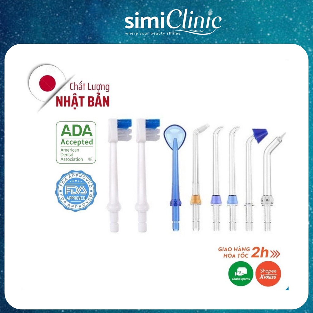 Đầu xịt cạo lưỡi bàn chải đánh răng rửa mũi máy tăm nước cầm tay mini UNIQ SMILE F1, UNIQ SMILE S1 cao cấp chính hãng