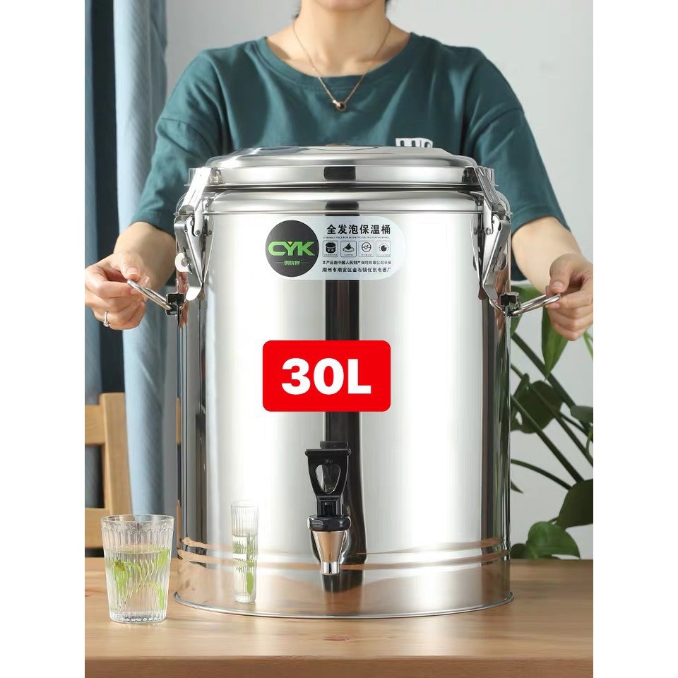 [Bigshop – kênh bán lẻ giá rẻ] bình nước inox hai lớp giữ nhiệt 20l-30l-40l hàng chất lượng