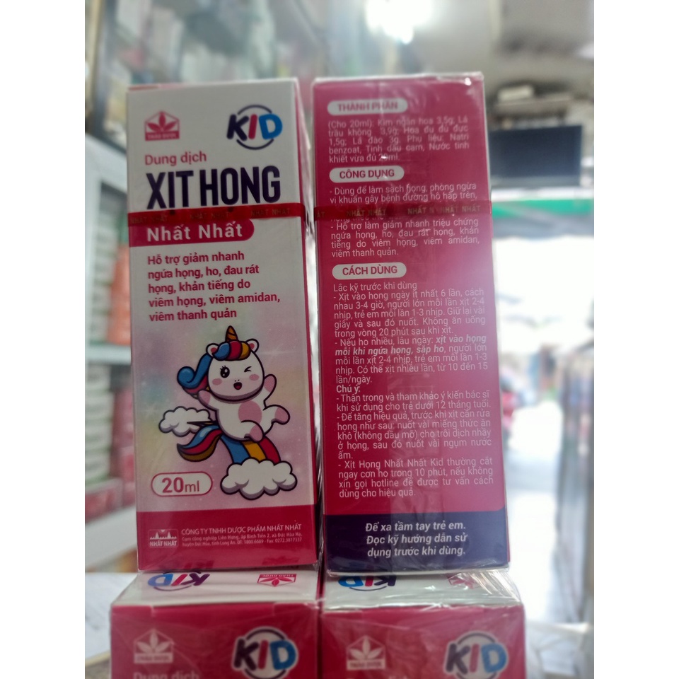 DUNG DỊCH XỊT HỌNG NHẤT NHẤT KID