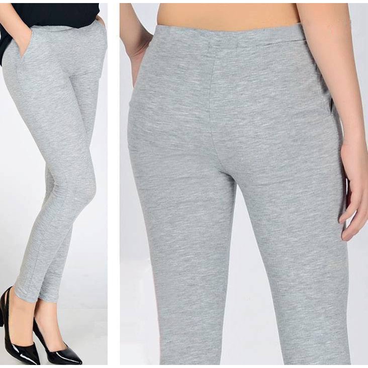 Quần legging nữ siêu co giãn có 2 màu đen và xám