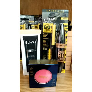 Combo set trang điểm kem nền NYX, Phấn má hồng ,chuốt mi siêu dày tự nhiên