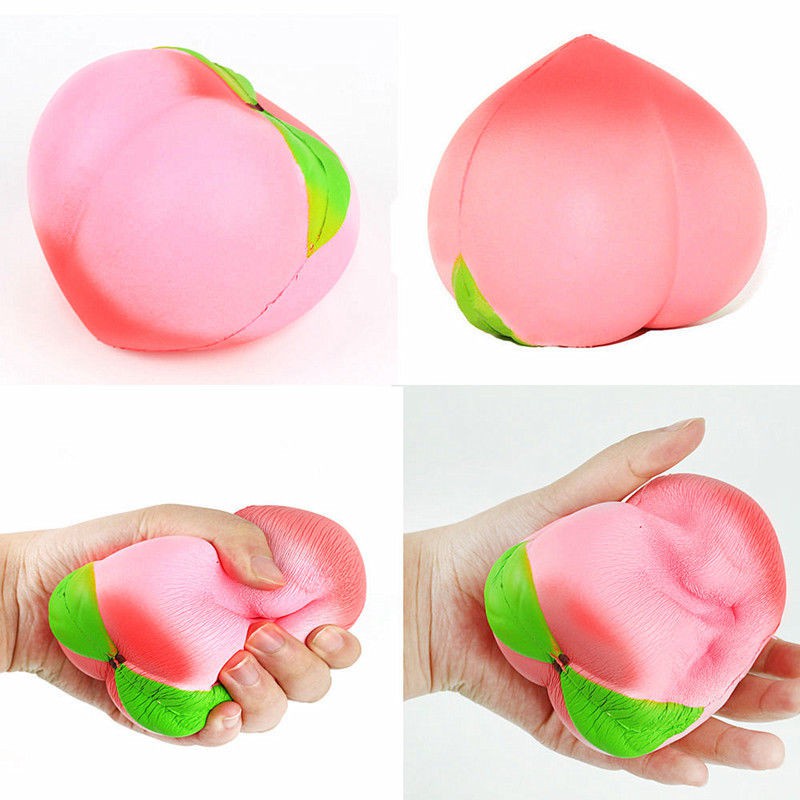 Đồ chơi Squishy cầm tay hình trái đào 10cm giúp giải tỏa căng thẳng có hương thơm mã F112