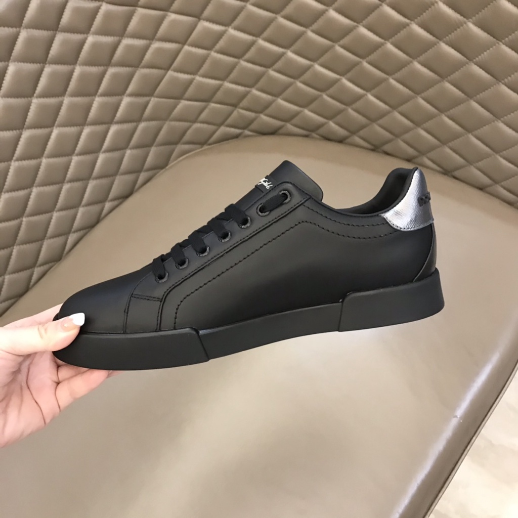 Giày sneaker nam da thật cao cấp Dolce &Gabbana D&G kiểu dáng basic, dễ phối đồ