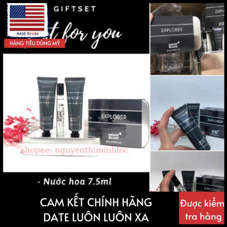 [Loại1] [Set 3 chai] Nước Hoa Nam Mini Mont Blanc Explorer 3pcs (Nước hoa bỏ túi 7.5ml + Dưỡng 30ml + Lotion nước hoa 30 | BigBuy360 - bigbuy360.vn