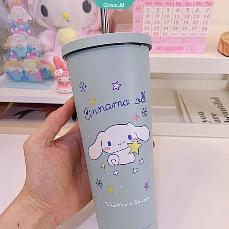 Bình Nước Giữ Nhiệt 750ML Hình Sanrio Hello Kitty Kuromi My Melody Cinnamonroll Dễ Thương