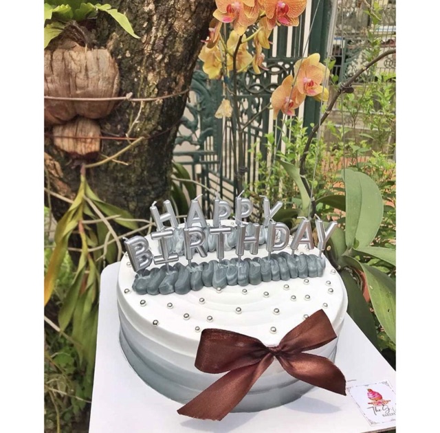 Bộ Nến Chữ Nhũ Happy Birthday