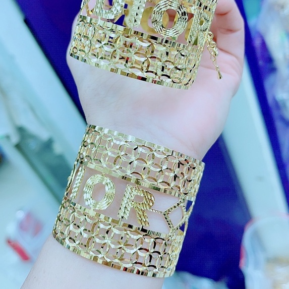 Vòng Tay Nữ Bản Dài Form Chắc Chắn Có Khóa Đeo Cực Chất Và Xinh Chạm K.i.m T.i.ề.n DIIOR - Trang Sức Queen