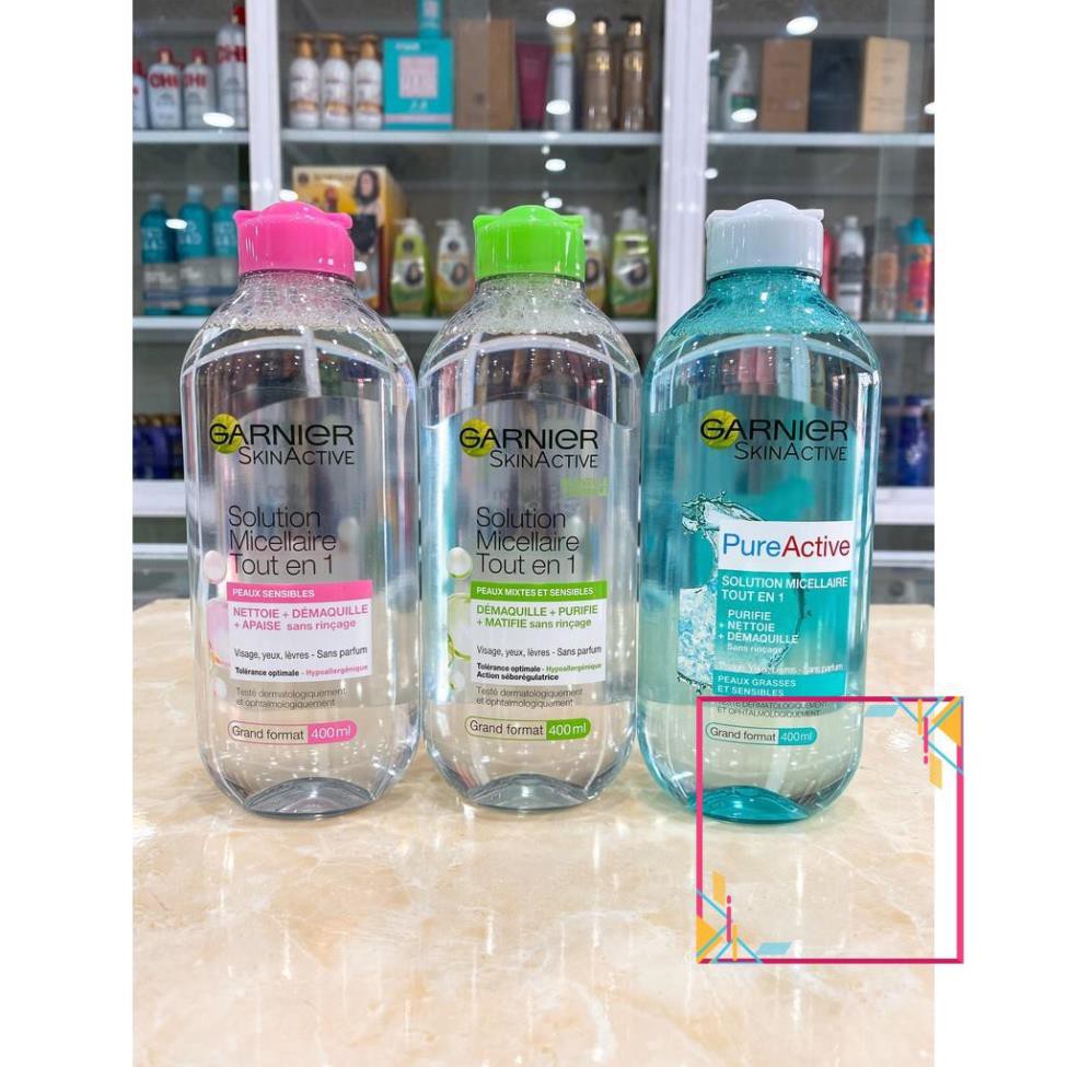 (400ML Pháp) Nước Tẩy Trang Garnier SkinActive Solution Micellaire Tout en 1