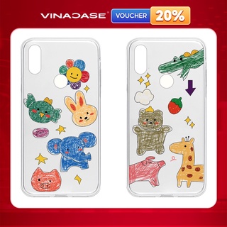Ốp lưng Vina Case Vsmart Joy 3/Joy 4/Bee 3/...dẻo trong in hình Hoa mặt trời
