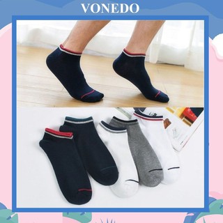 Tất lười Vonedo vớ nam mang giày nam cổ ngắn Hàn Quốc viền cổ TN04