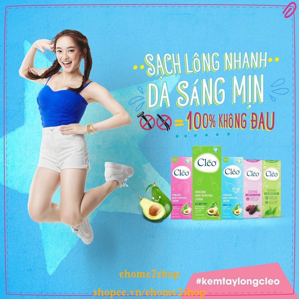 Kem Tẩy Lông Cho Da Thương, Da Nhạy Cảm Và Gel Dưỡng Da, Làm Trắng Sau Tẩy Lông Cleo 50g Shopee.Vn/Ehome2shop. | BigBuy360 - bigbuy360.vn