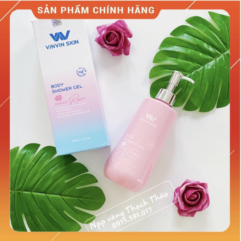 [CHÍNH HÃNG] Sữa trắm trắng hoa hồng (VINVIN SKIN BODY SHOWER GEL)