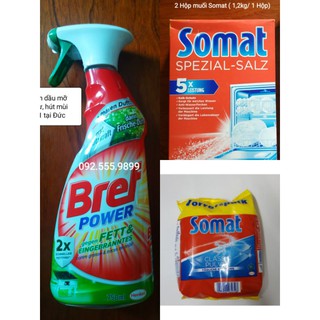 Combo bột somat 1,2kg + muối somat 1,2kg + vệ sinh dầu mỡ bếp từ