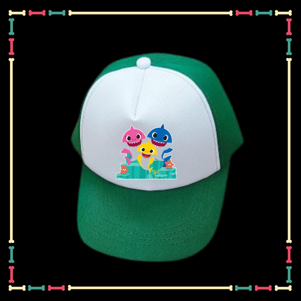 MŨ/ NÓN IN HÌNH BABY SHARK CHO BÉ GÁI ( CÓ ĐỦ MÀU SẮC CHO BÉ CHỌN)
