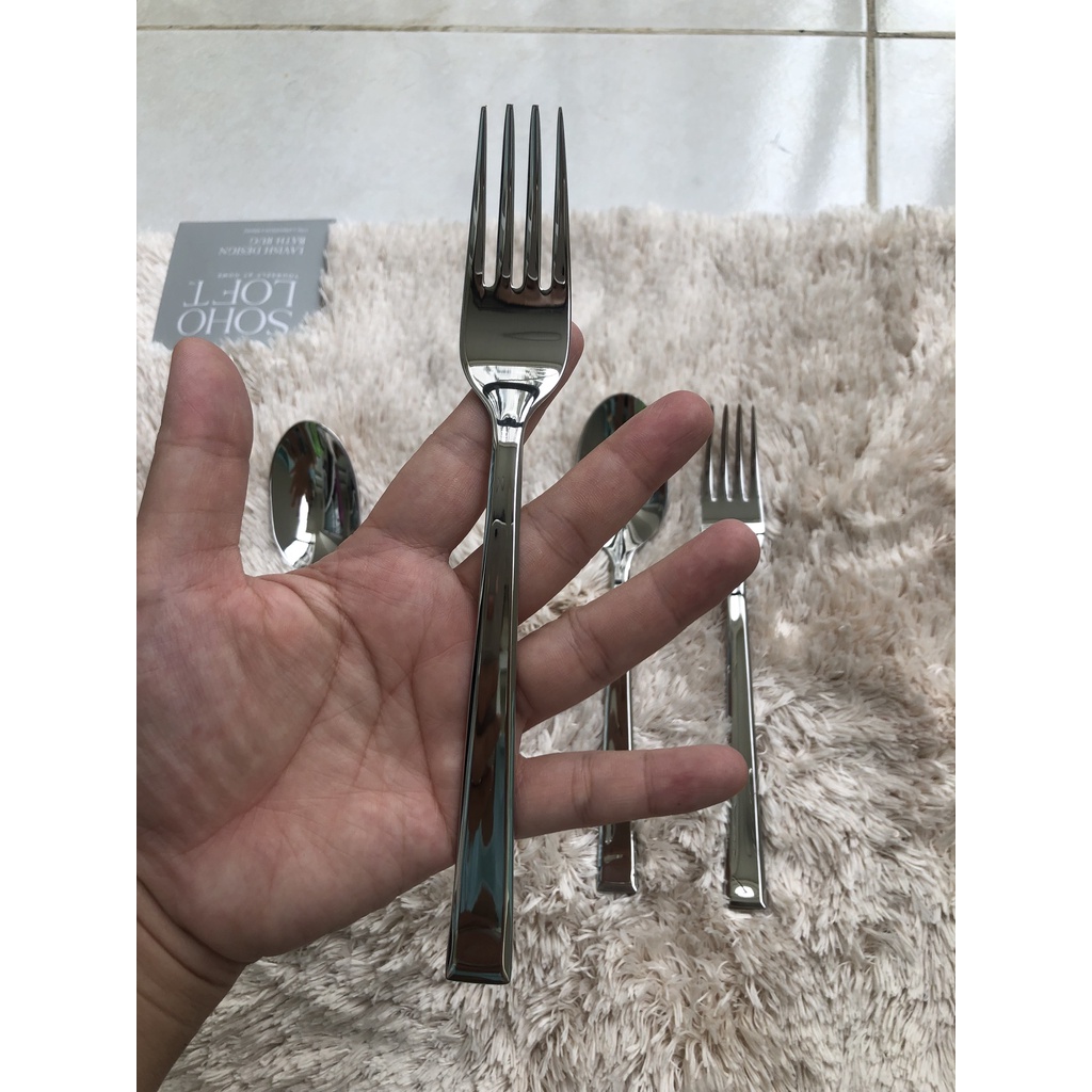 Bộ THÌA DĨA  SIZE TRUNG 19CM hãng VIILEROYY BOCH inox 304 phong cách Châu Âu