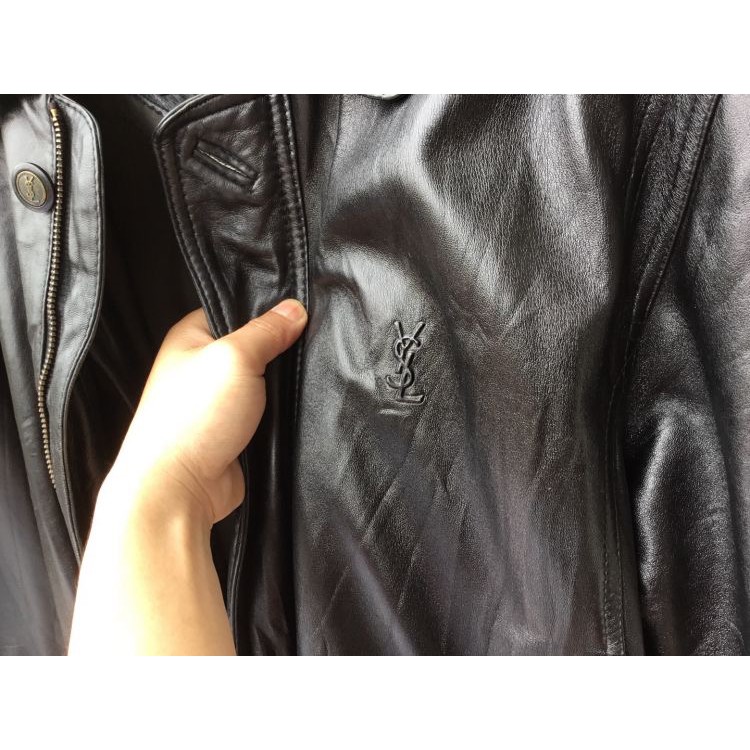 Áo da dê hàng hiệu authentic. YSL ( Yves SAINTLAURENT) new 98%