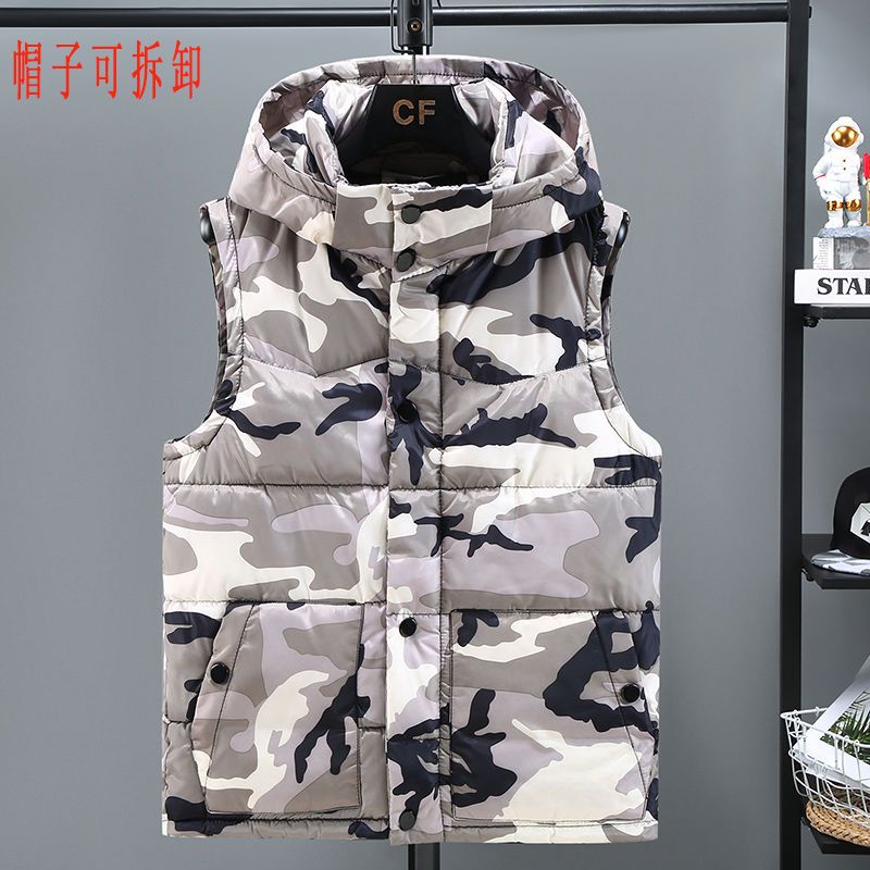 Áo Khoác Không Tay Dáng Rộng Chống Gió Họa Tiết Rằn Ri Thời Trang Trẻ Trung Cho Nam