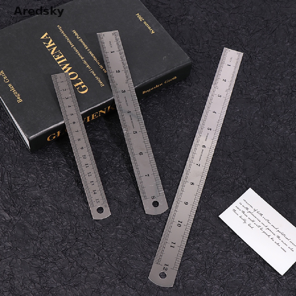 Bộ 3 Thước Đo Bằng Thép Không Gỉ 15cm / 20cm / 30cm