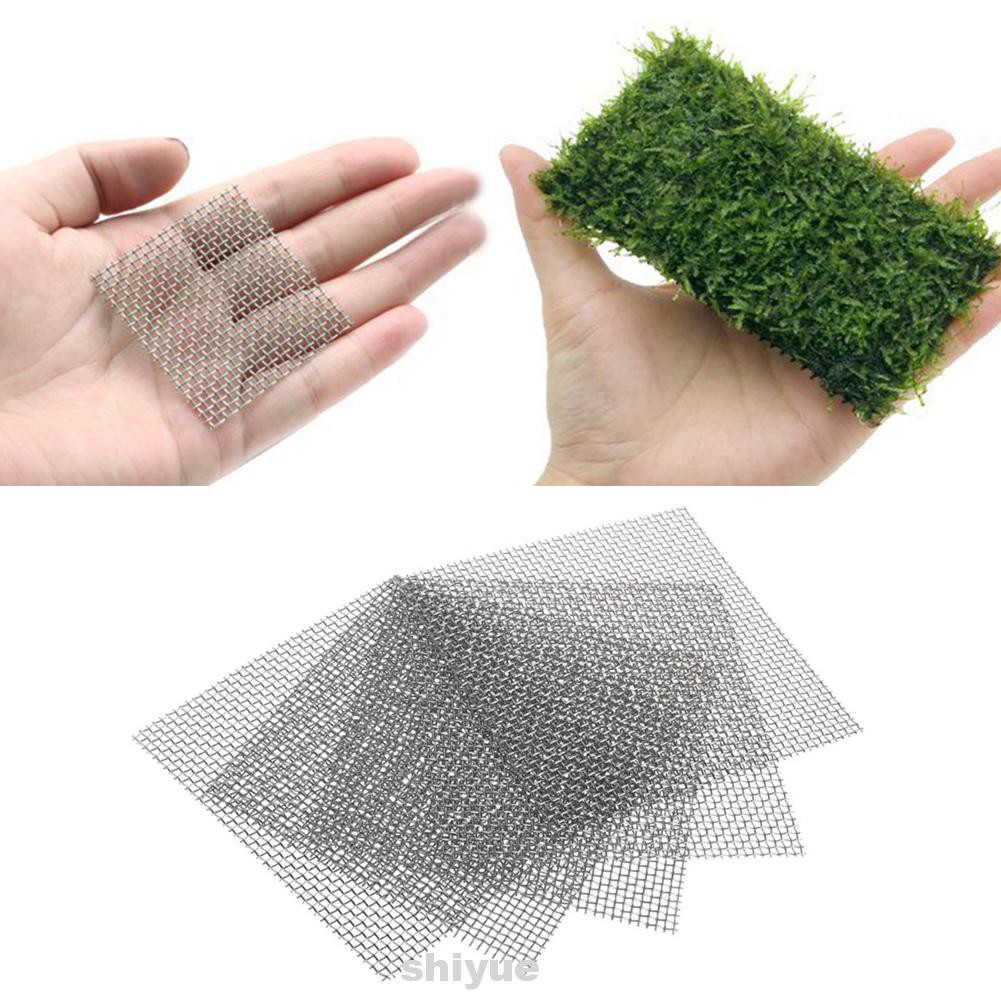 Mesh Plate Stainless Steel Water Plants Fixation Aquarium Supplies Fish Tank Anti-Corrosion