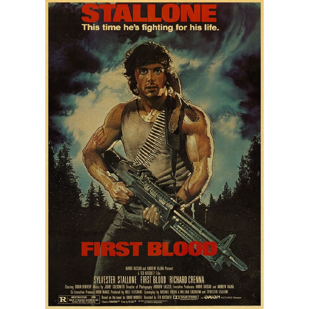 Poster Phim First blood 1 / Rambo Phong Cách Retro