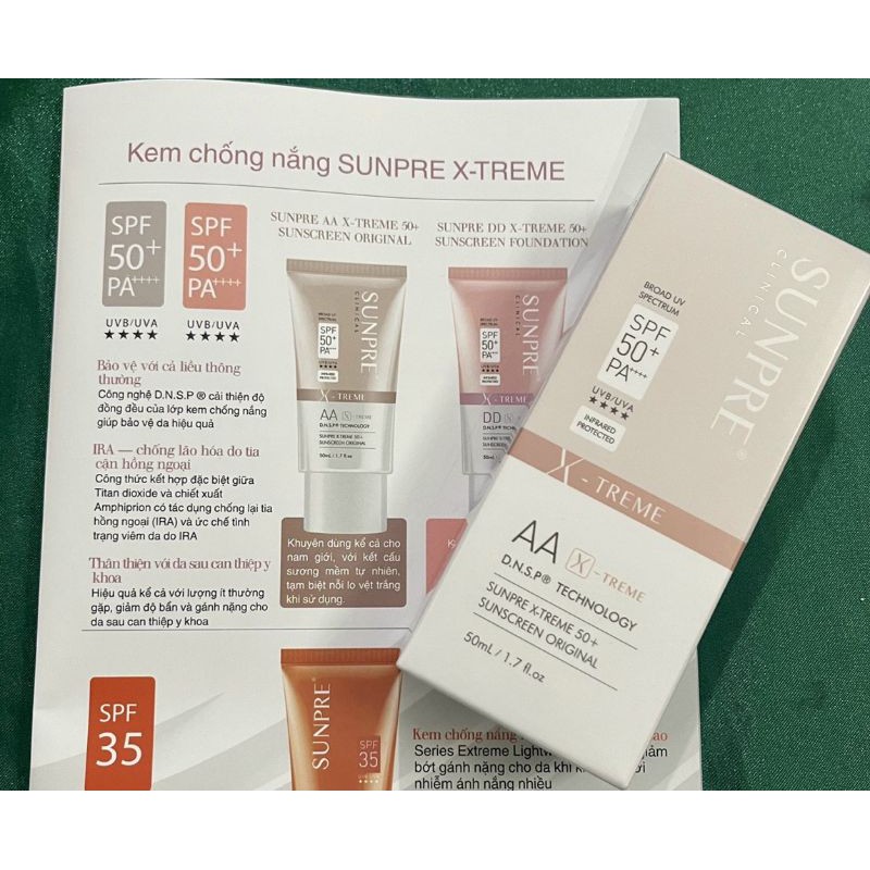 SUNPRE AA - KEM CHỐNG NẮNG MONA FREMA SUNPRE AA X-TREME 50ml